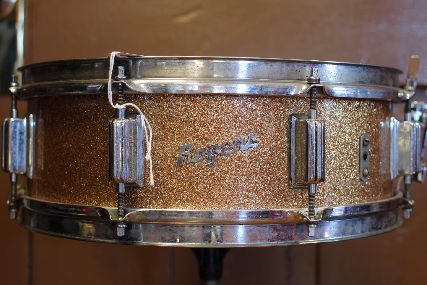 1960's Rogers 5"x14" Powertone Snare Drum in Champagne Sparkle
