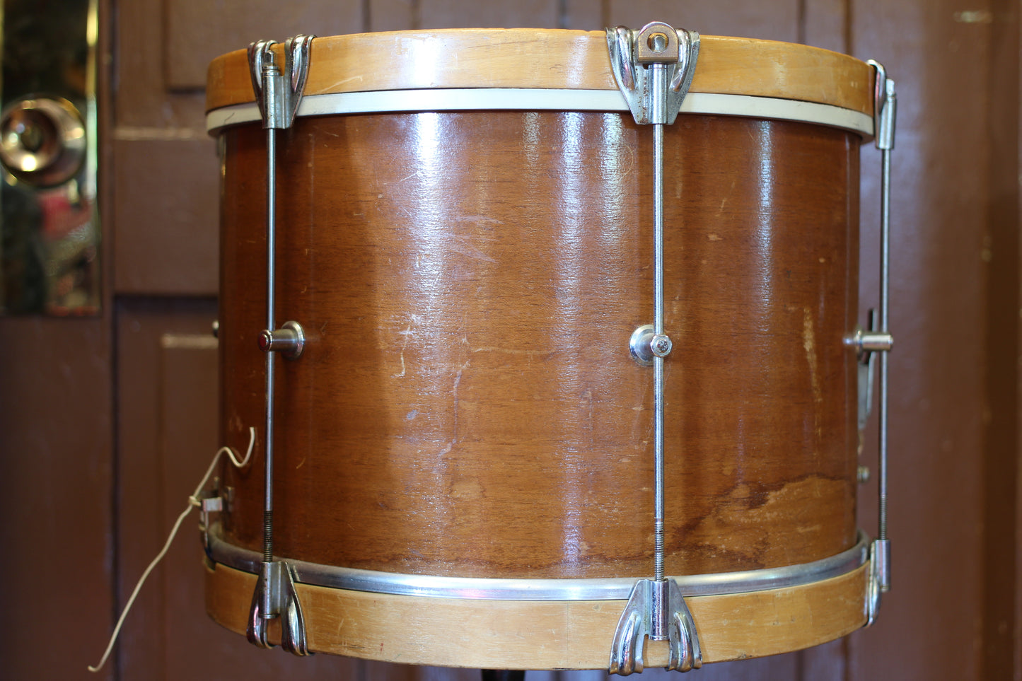 1950's George Way 10"x14" 'Pacemaker Parade Drum' in Natural Mahogany