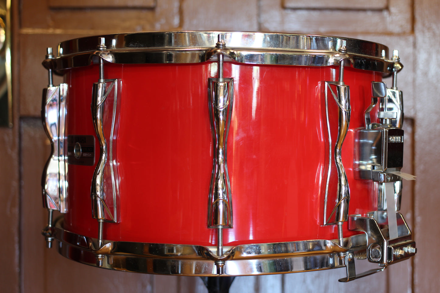 1987 Yamaha Recording Custom 8"x14" Snare Drum in Hot Red