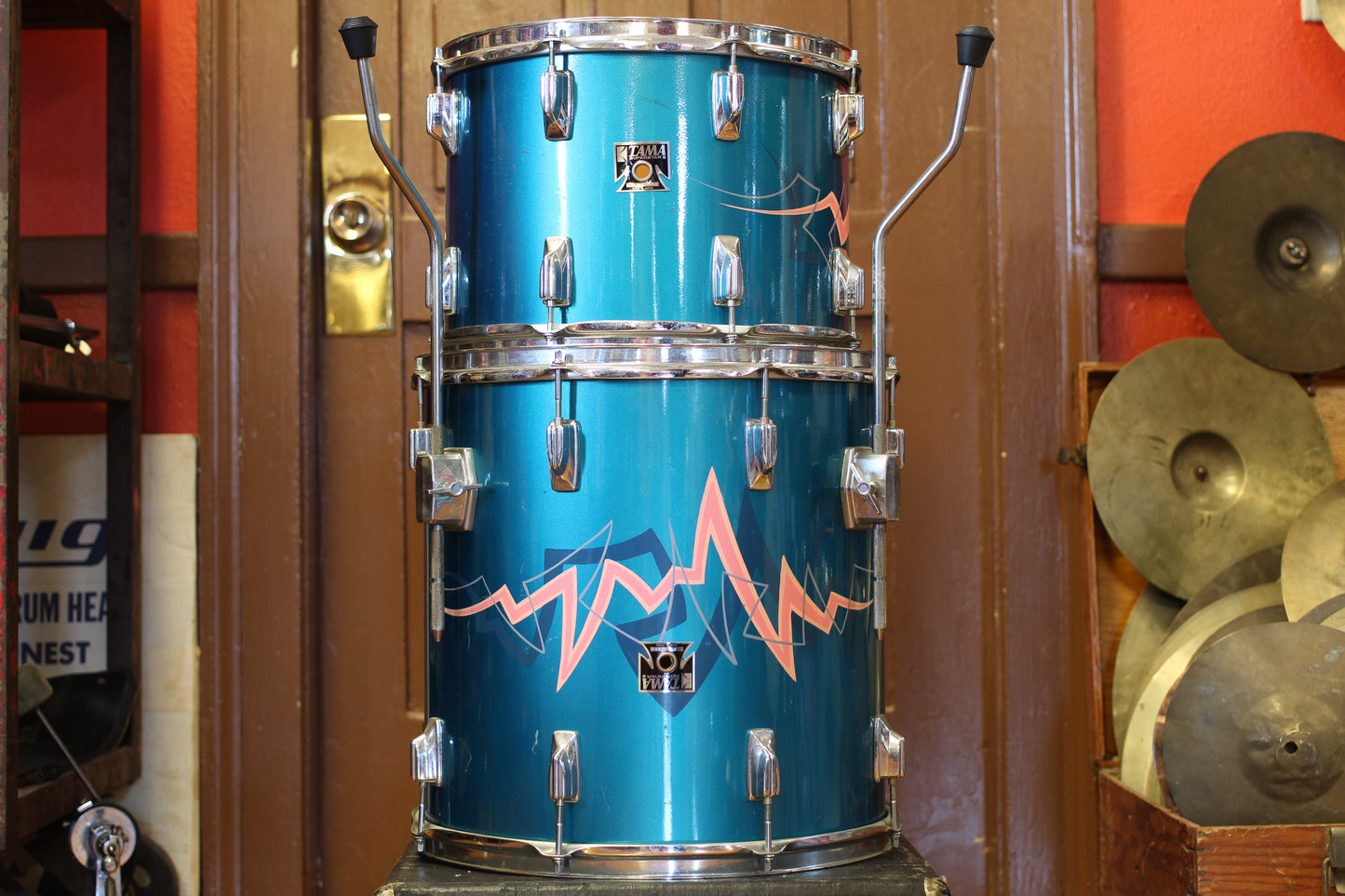 1980's Tama Superstar in Electric Blue 16x22 16x16 10x14 9x13 8x12