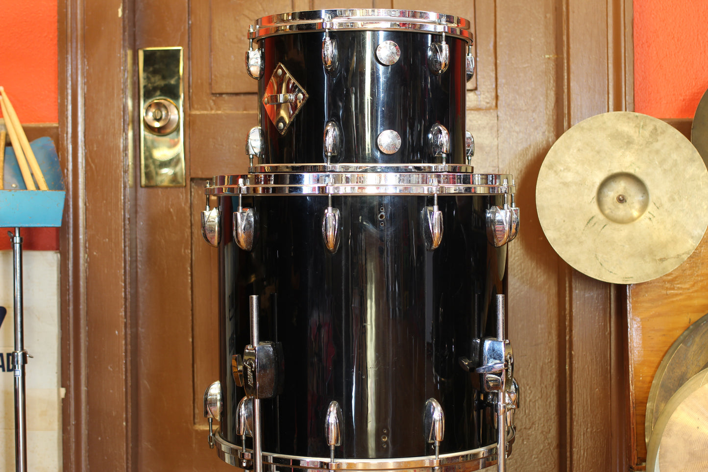 1970's Gretsch in Black Nitron 14x24 16x18 16x16 9x13 8x12