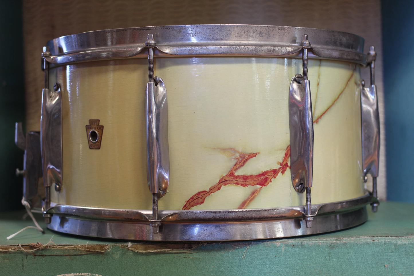 1930's WFL 7"x14" All-American Swing Model Snare Drum in Marble Finish