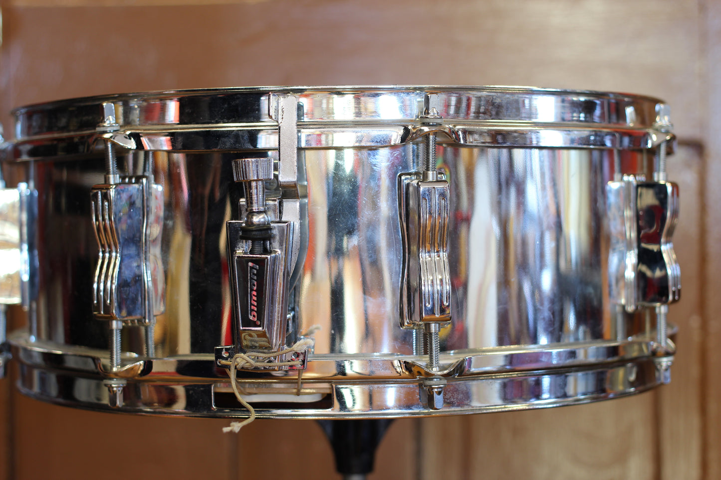 1980's Ludwig 5"x14" L-600 Snare Drum in Mirror Chrome