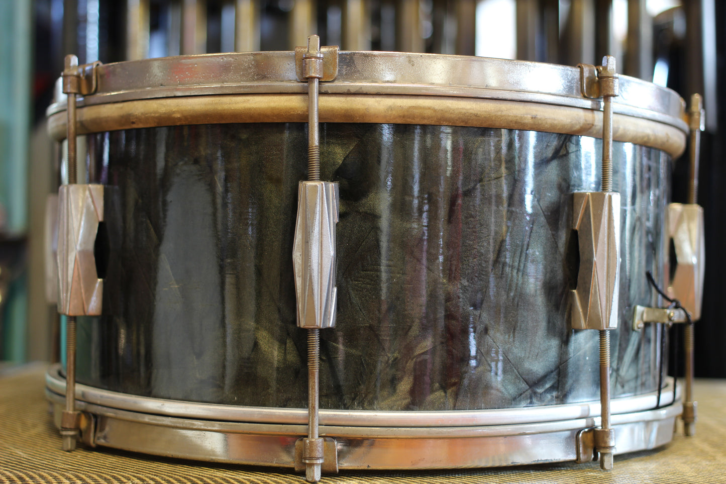 1940's Excelsior (Gretsch) in Black Diamond Pearl 12x25 6.5x14