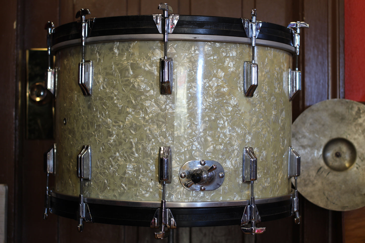1970's Rogers Londoner in White Marine Pearl 14x22 16x16 9x13 8x12