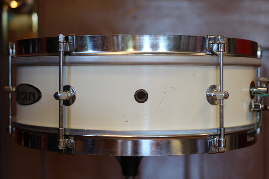 1960s Rogers Classmate Snare Drum in White Lacquer 4"x13"