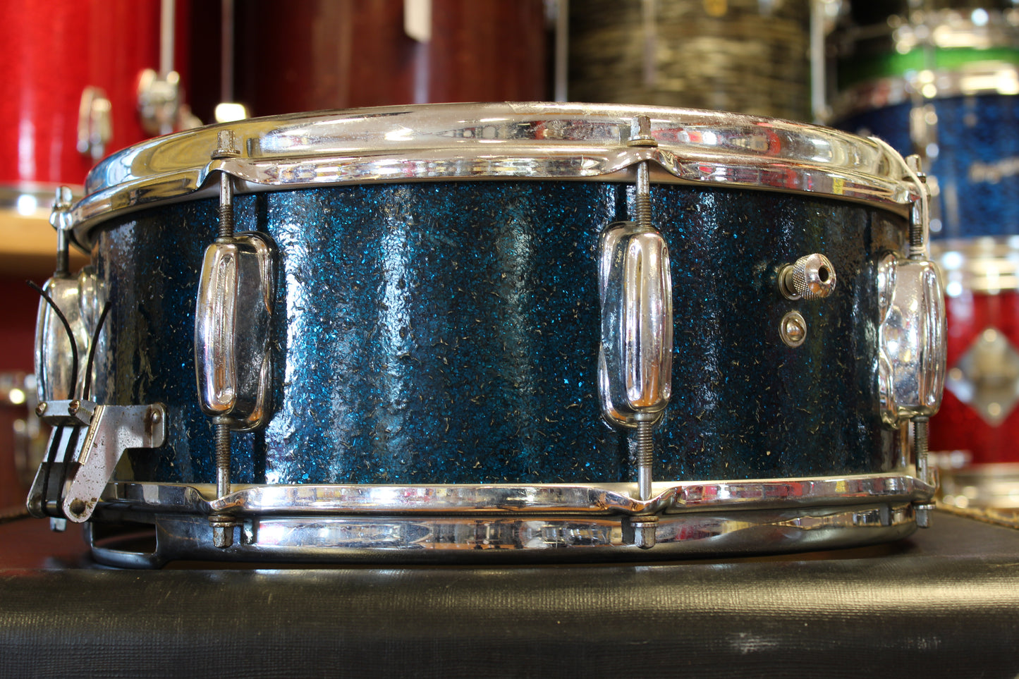1965 Slingerland 5.5"x14" Artist model Snare Drum in Sparkling Blue Pearl