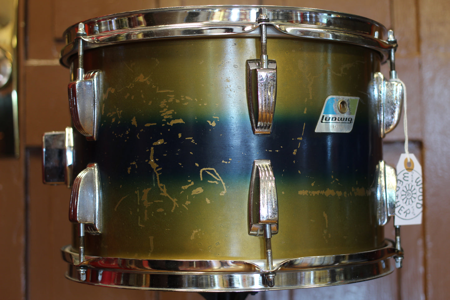1960/70's Ludwig Deluxe Classic in Gold & Blue Duco 14x24 16x16 9x13