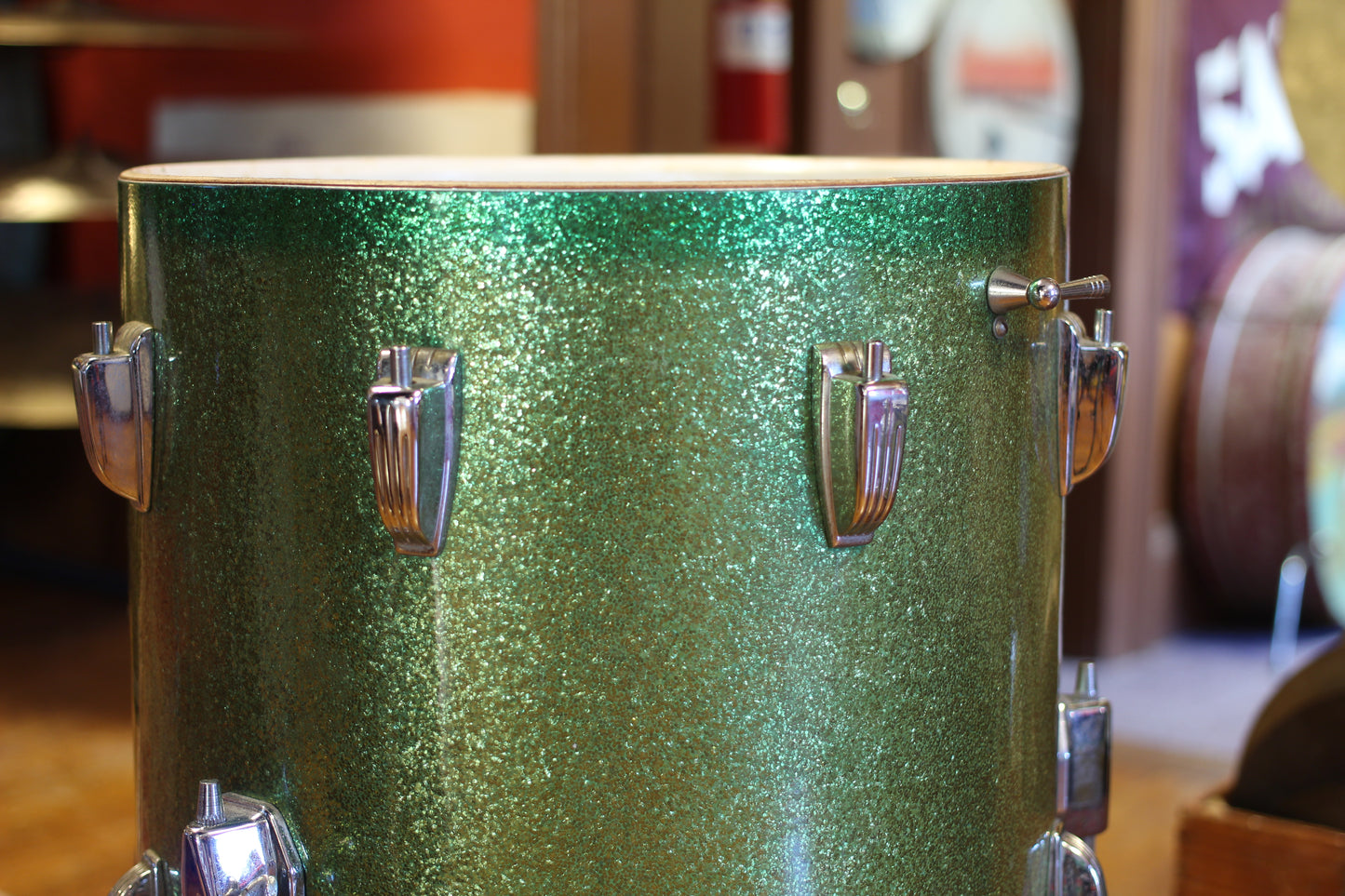 1960's Ludwig Jazzette in Green Sparkle 12x18 14x14 8x12