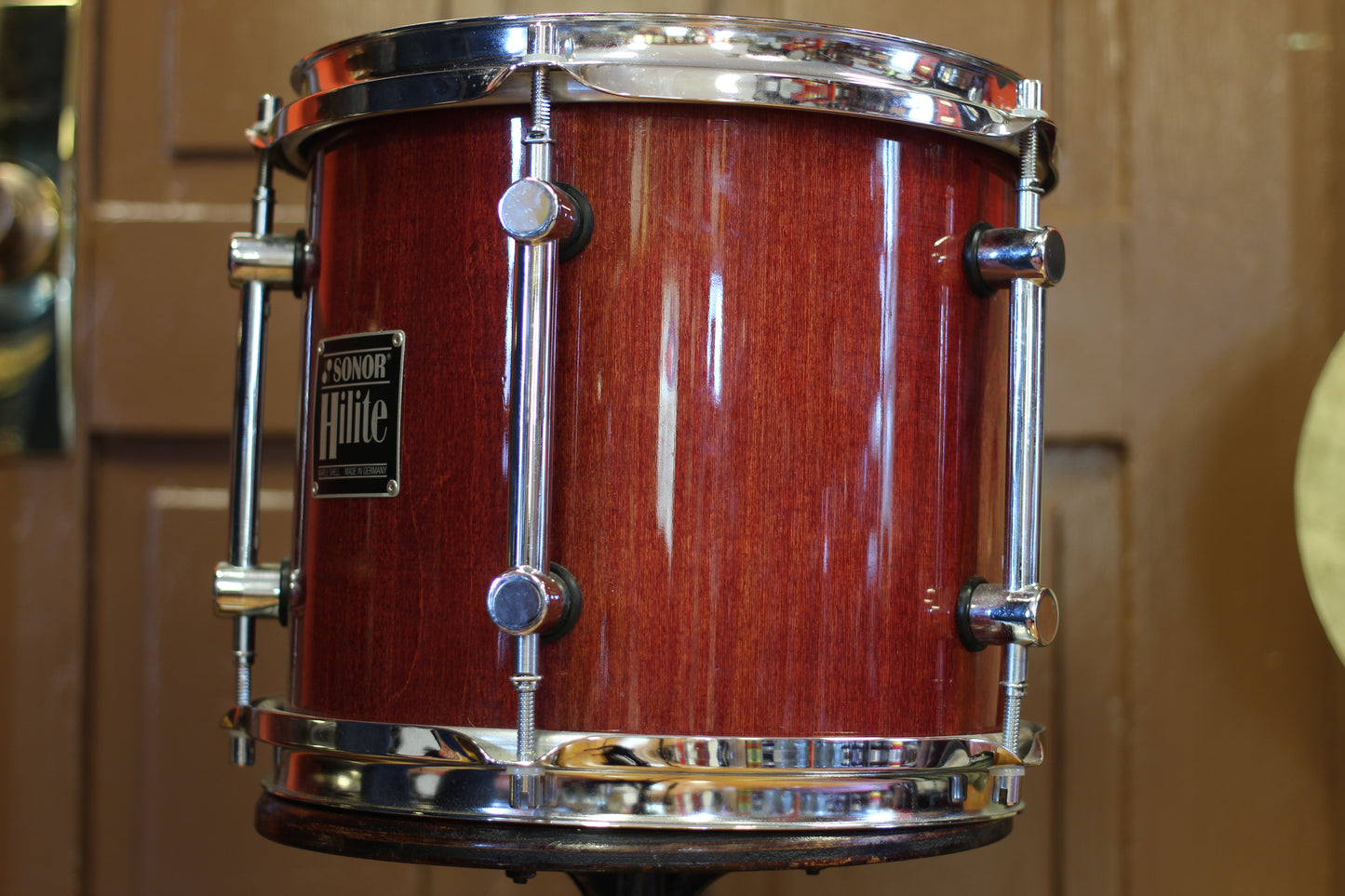 1990's Sonor Hilite in Red Maple 15x18 15x14 10x12 9x10
