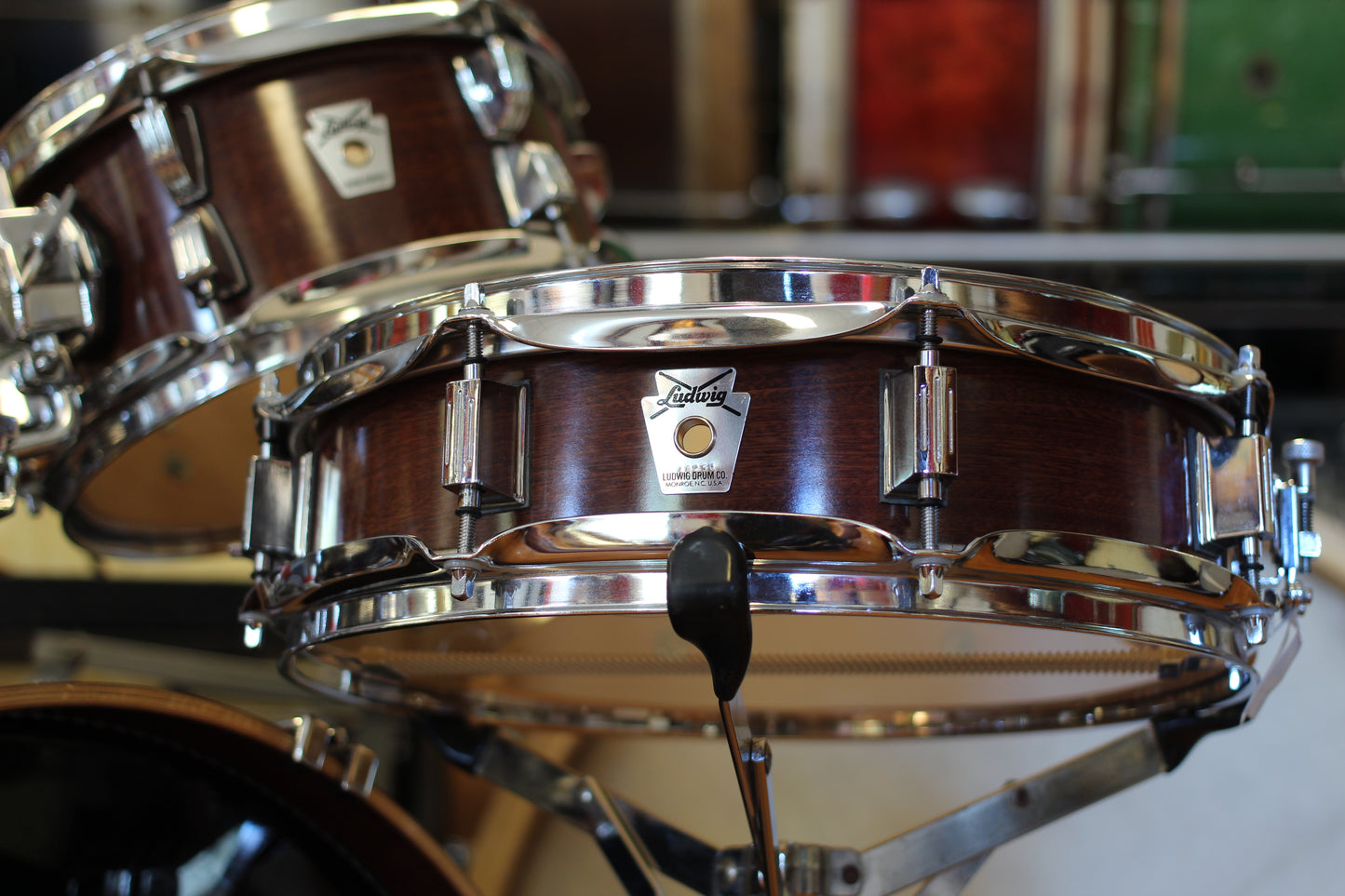 2000's Ludwig Gig-Lite Outfit in Mahogany Shadow 8x20 6x13 4.5x10 & 3x13