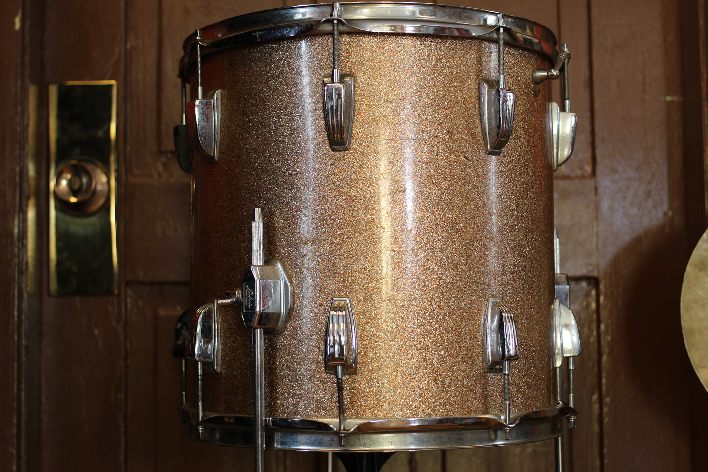 1966 Ludwig Downbeat in Champagne Sparkle 14x20 14x14 8x12