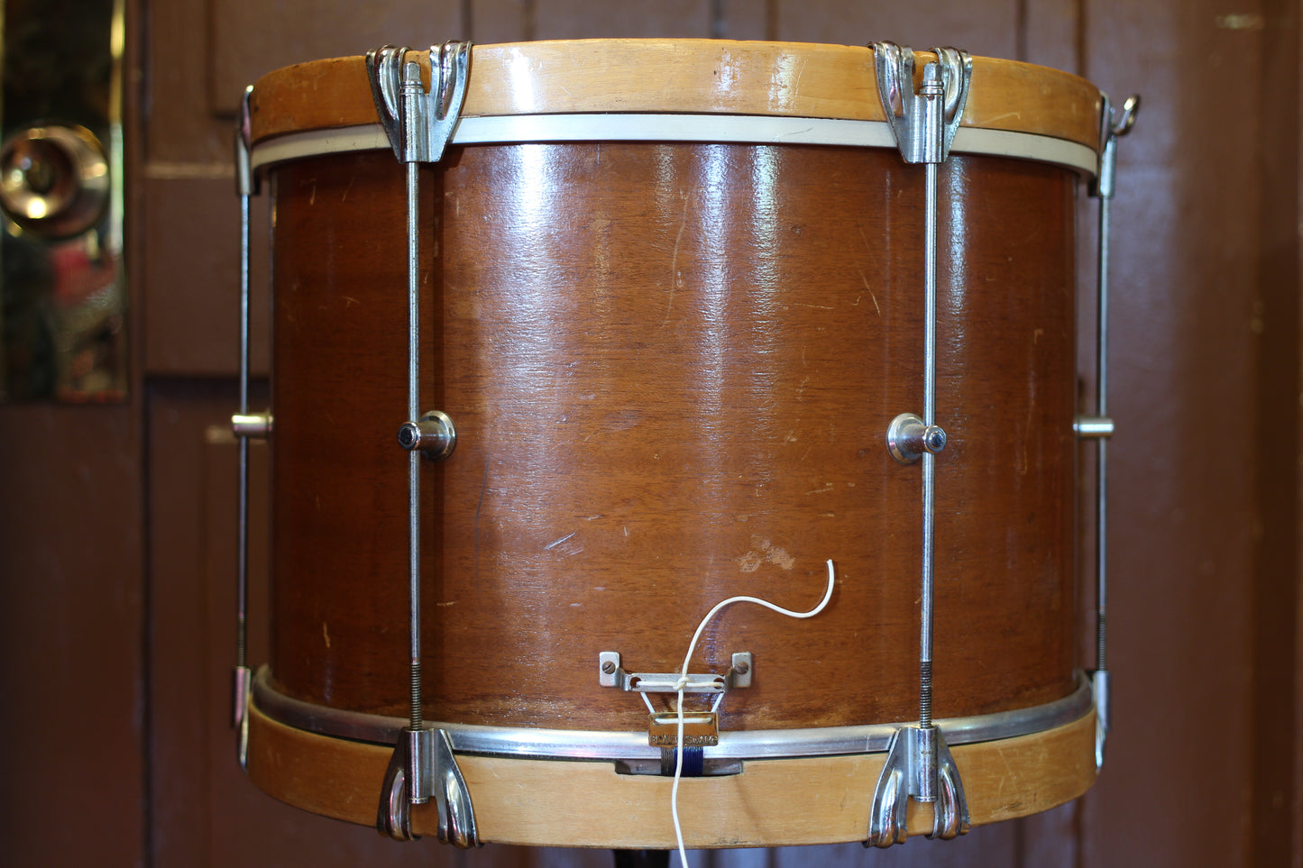 1950's George Way 10"x14" 'Pacemaker Parade Drum' in Natural Mahogany