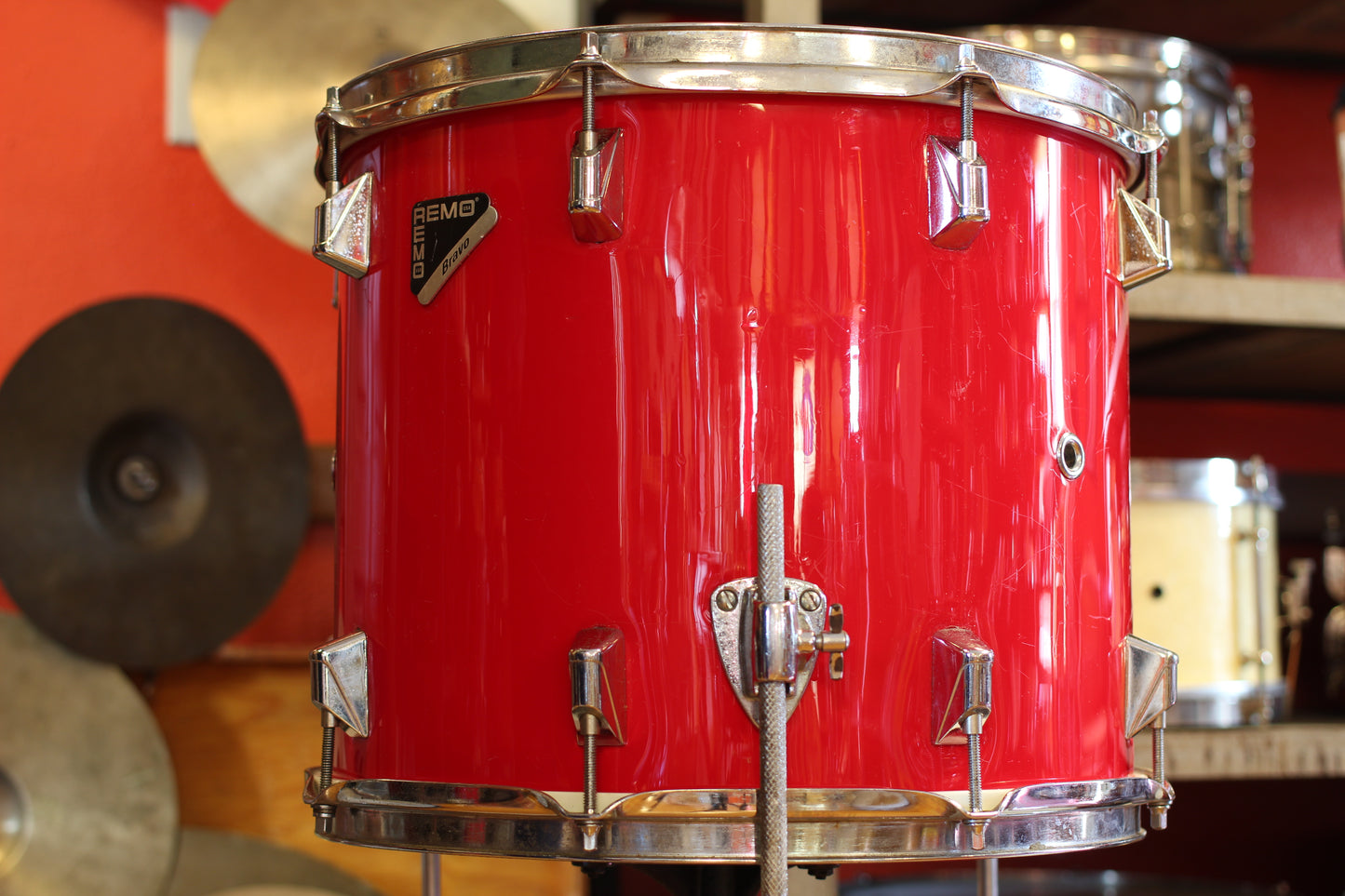 1990's Remo Acousticon 516 Bop kit in Cherry Red 12x18 12x14 9x12