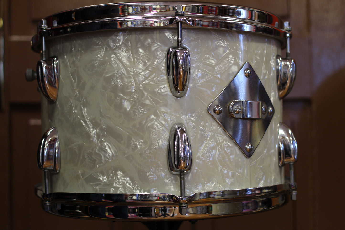 1960's Slingerland Modern Jazz in White Marine Pearl 14x20 14x14 8x12