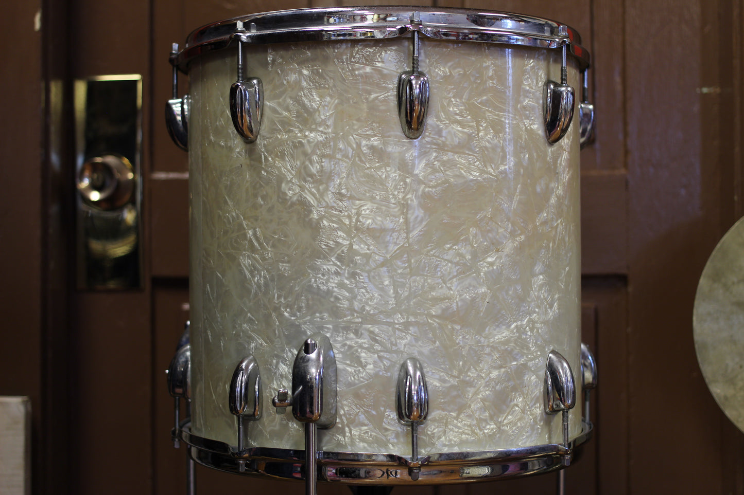 1960's Slingerland Modern Jazz in White Marine Pearl 14x20 14x14 8x12