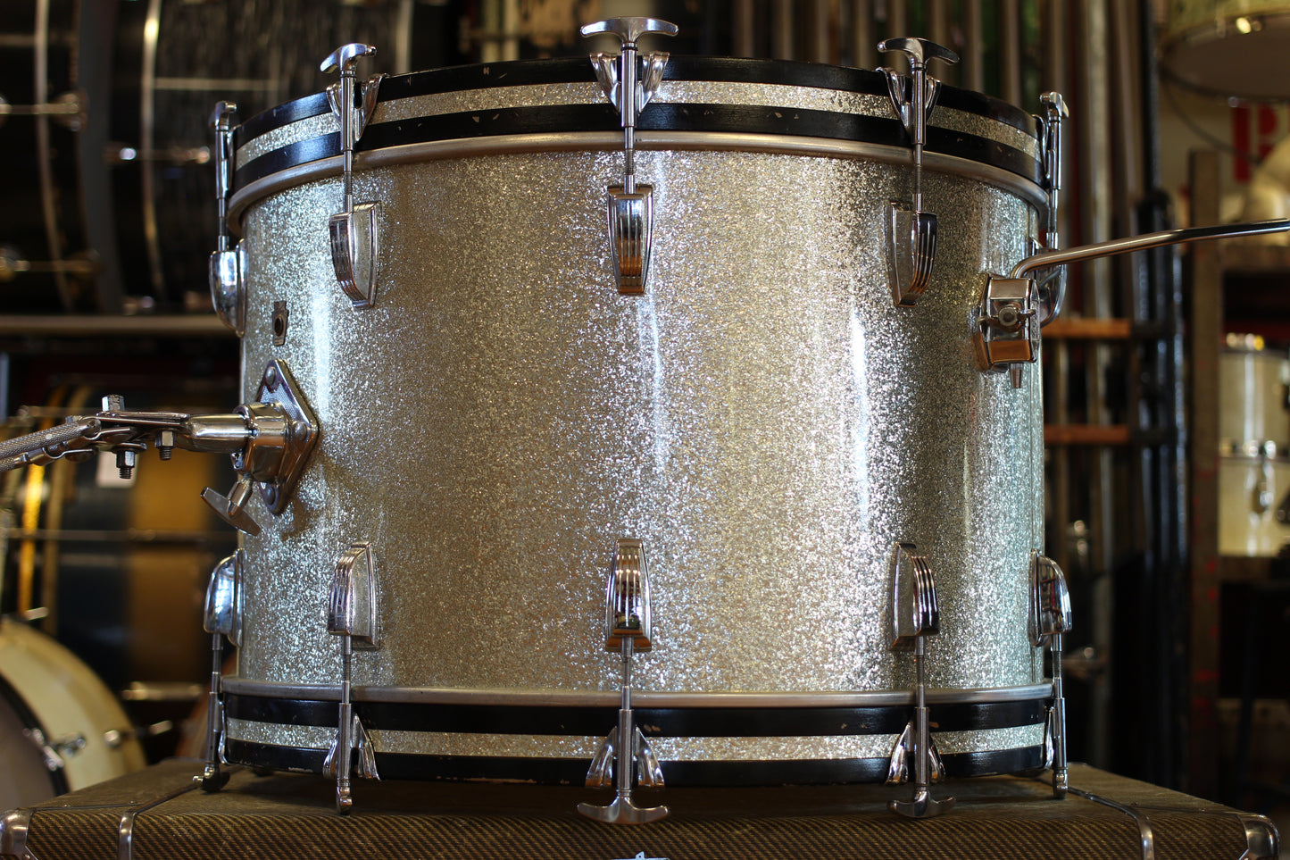 1969 Ludwig Hollywood in Silver Sparkle 14x22 16x16 9x13 8x12
