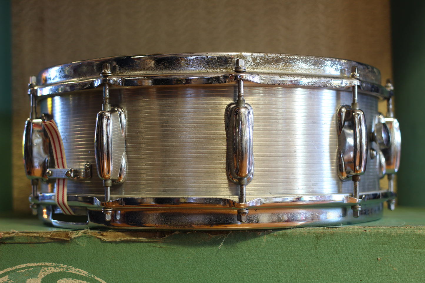 1970's Slingerland 5"x14" Ribbed Aluminum No 140 Snare Drum