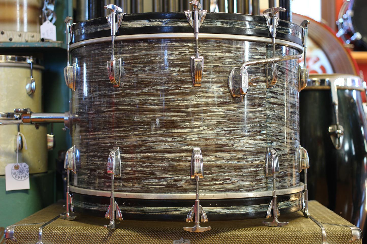 1960's Ludwig Hollywood in Oyster Blue Pearl 14x22 16x16 8x12