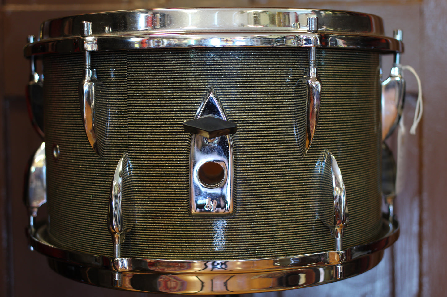 1960's Sonor Chicago Star Outfit in Black & Silver Striped Glitter 14x20 14x16 8x13