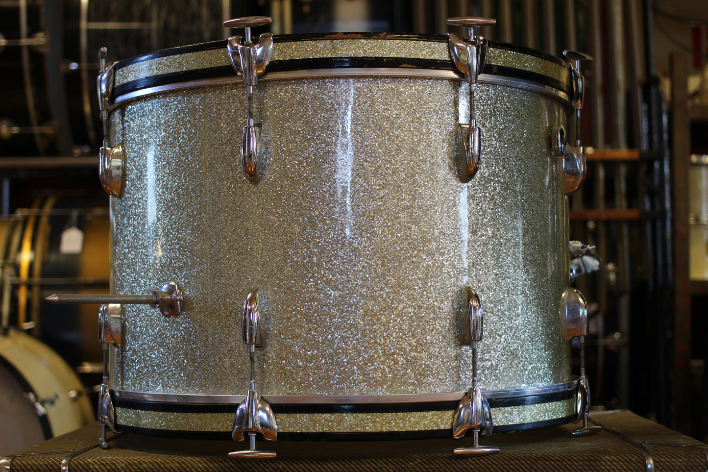 1960's Gretsch 'One Nighter Plus' in Silver Sparkle Pearl 14x22 9x13 5.5x14