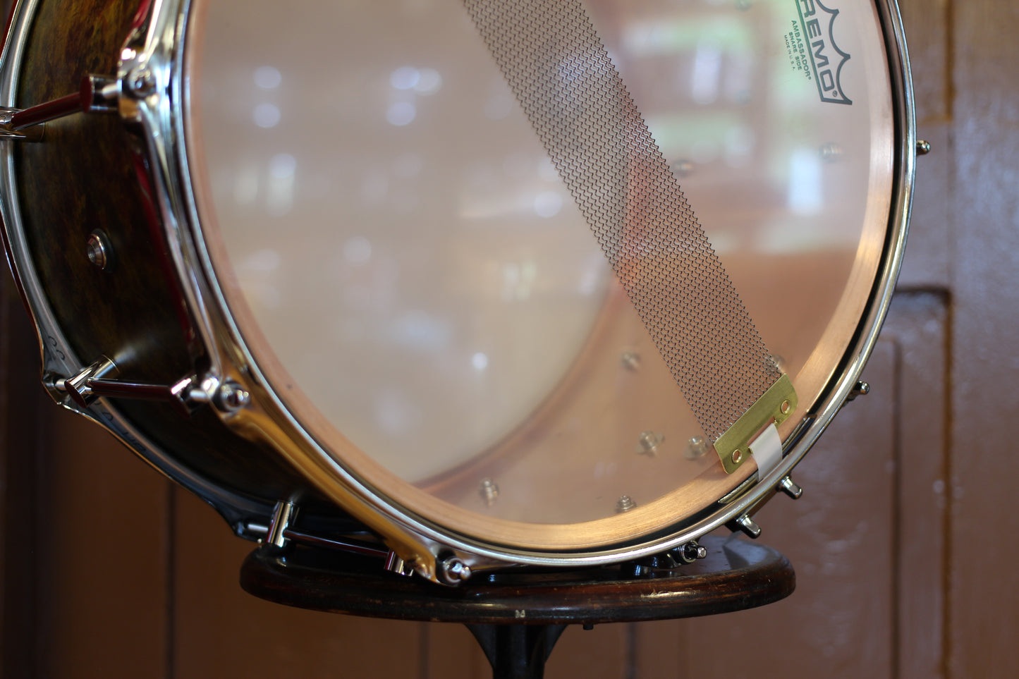 2022 Pork Pie Percussion 8"x14" Copper Snare Drum w/ Alcohol Ink Finish