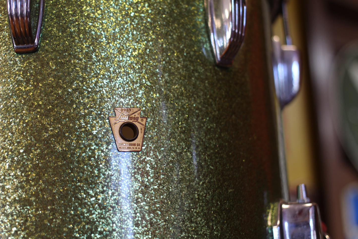 1960's Ludwig Jazzette in Green Sparkle 12x18 14x14 8x12