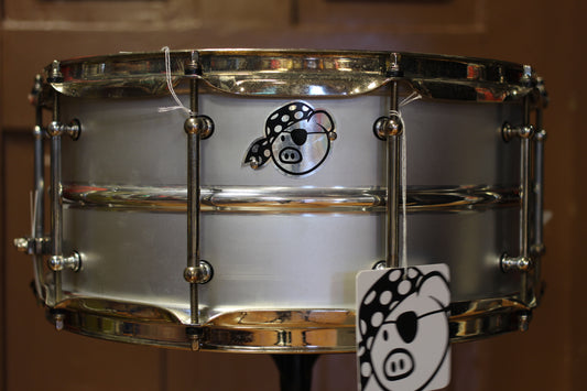 Pork Pie Percussion 6.5"x14" Aged Aluminum Snare Drum