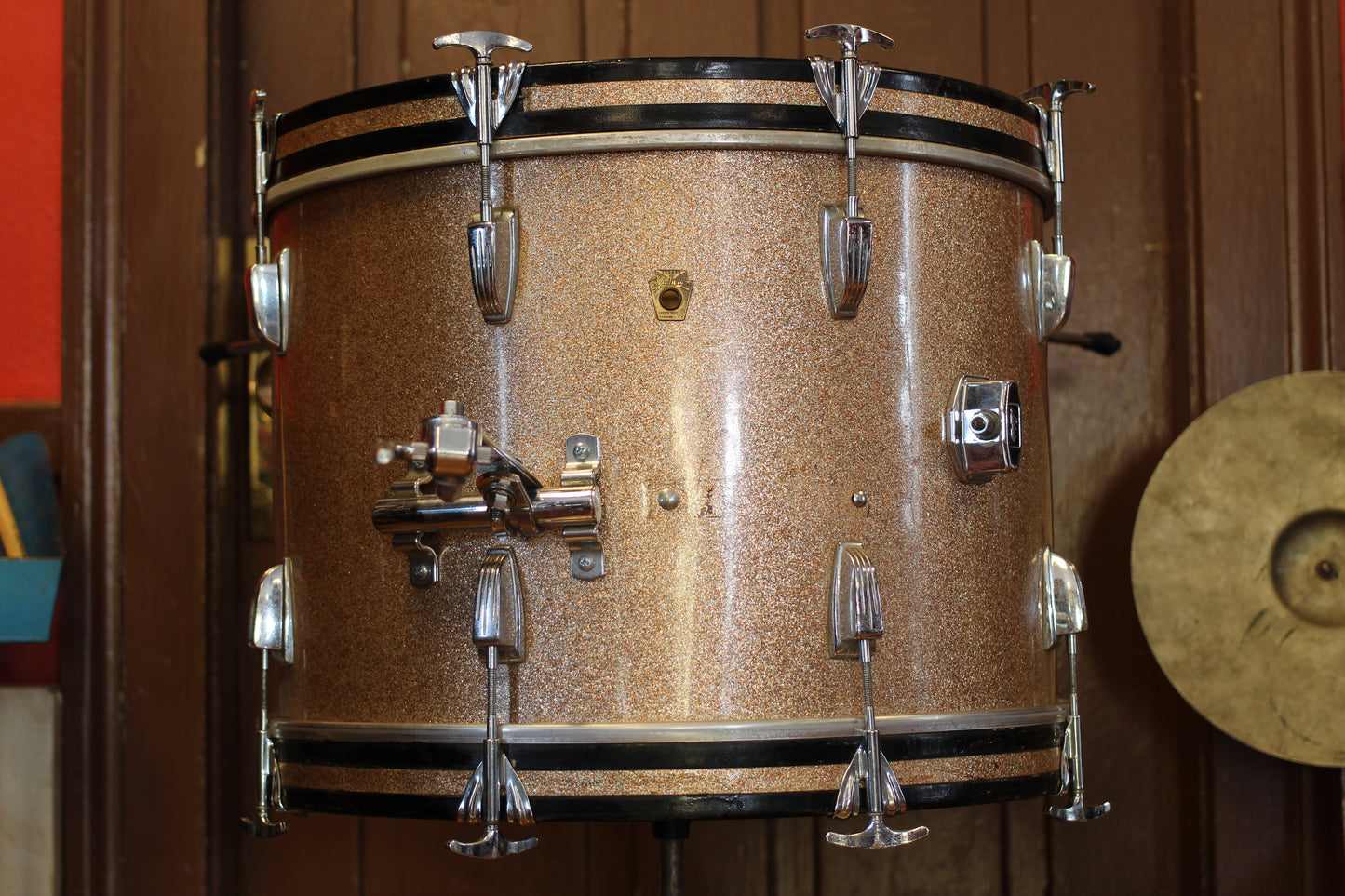 1966 Ludwig Downbeat in Champagne Sparkle 14x20 14x14 8x12