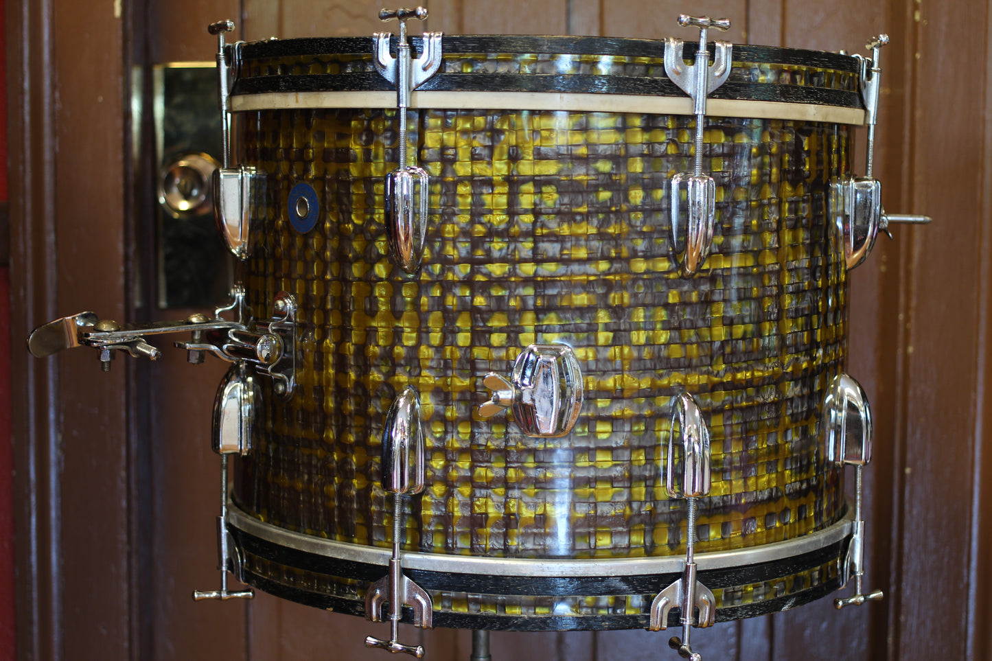 1960's Zim Gar Drum Set in Gold Ingot 14x20 14x14 8x12 5x14