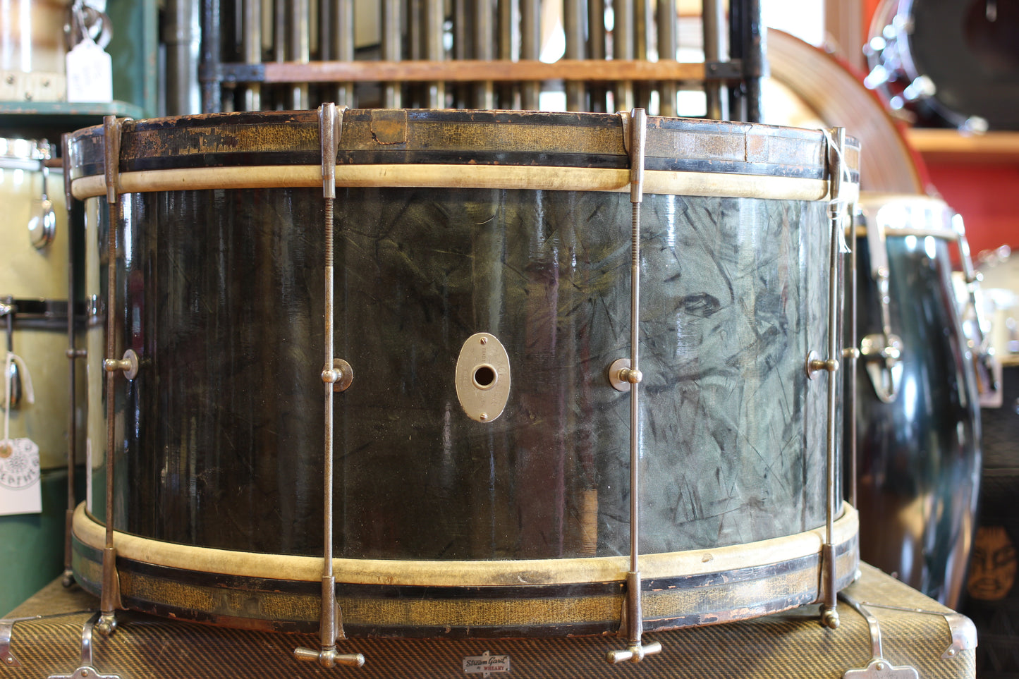 1940's Excelsior (Gretsch) in Black Diamond Pearl 12x25 6.5x14