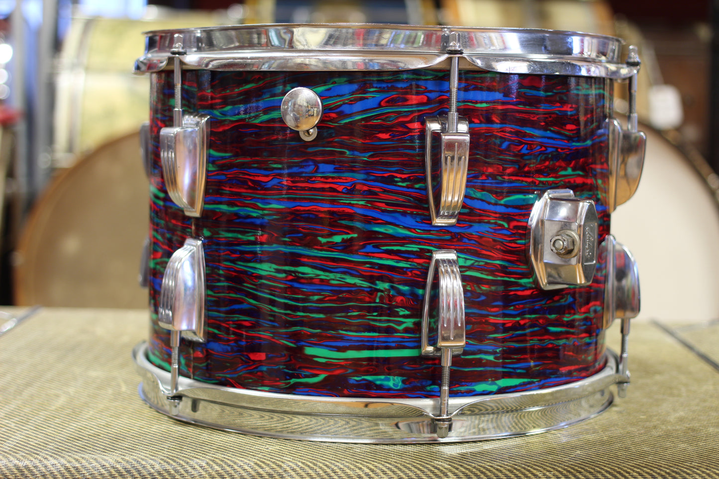 1976 Ludwig Super Classic in Psychedelic Red 14x22 16x16 9x13