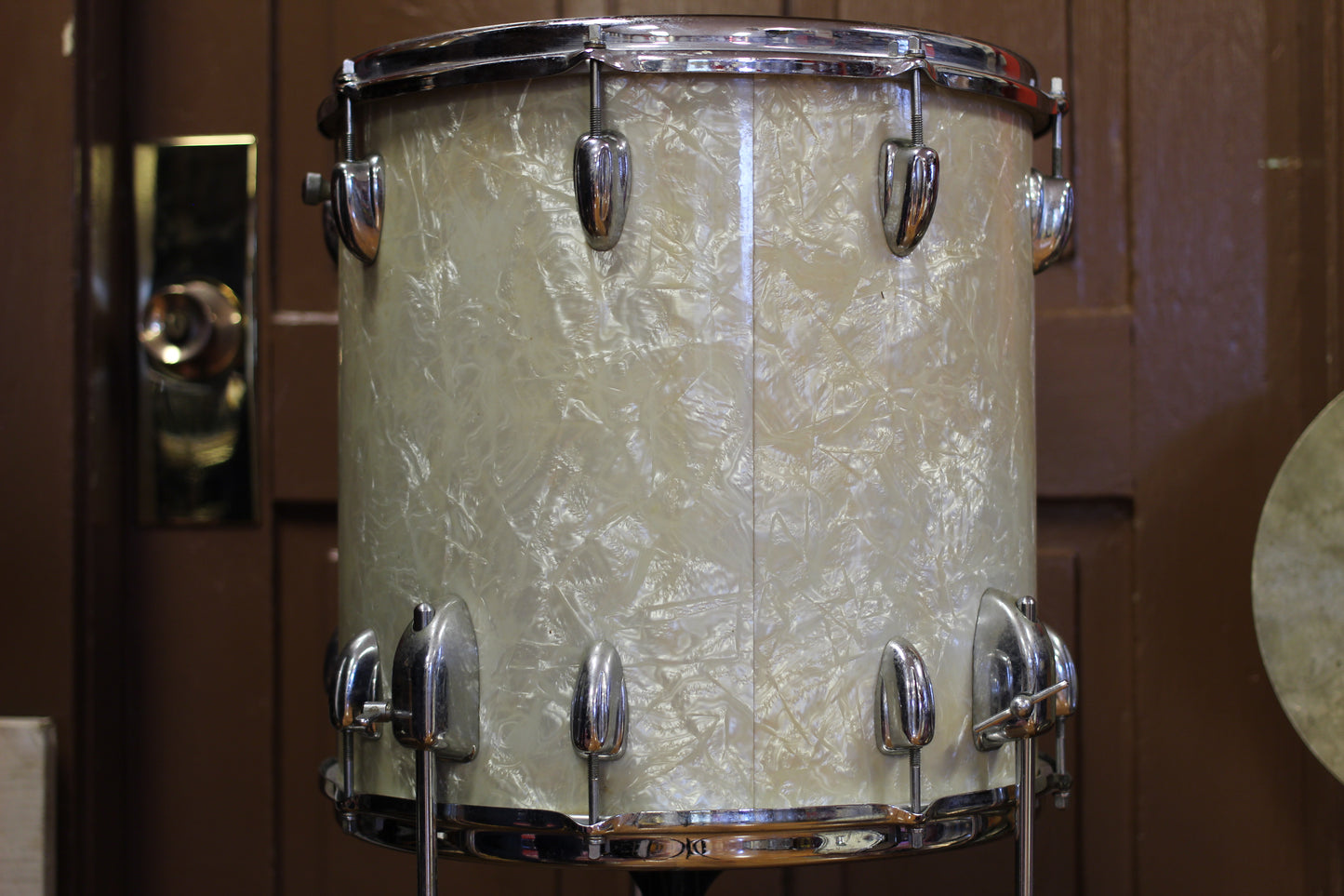 1960's Slingerland Modern Jazz in White Marine Pearl 14x20 14x14 8x12
