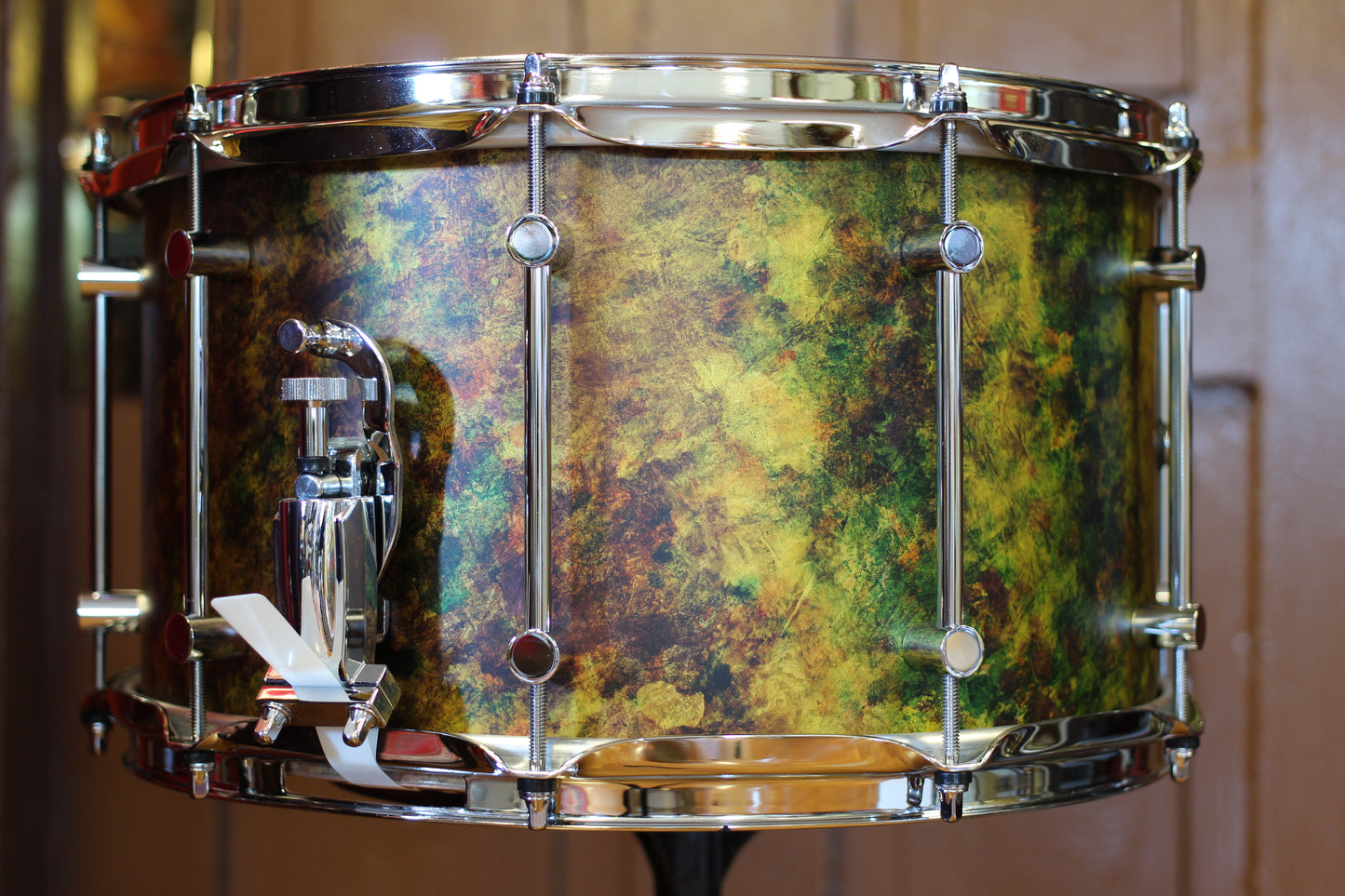 2022 Pork Pie Percussion 8"x14" Copper Snare Drum w/ Alcohol Ink Finish