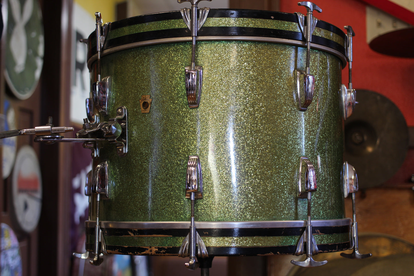 1960's Ludwig Jazzette in Green Sparkle 12x18 14x14 8x12