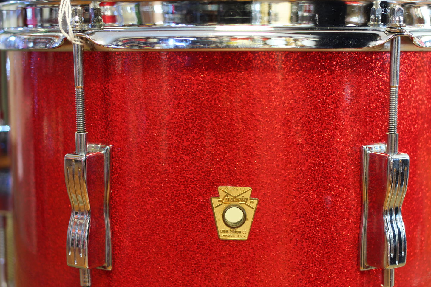 1960's Ludwig Club Date in Red Sparkle 14x20 14x14 8x12