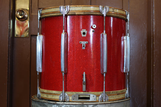 1940's WFL Concert-Parade 12"x16" Snare Drum in Sparkling Red w/ CM Decal