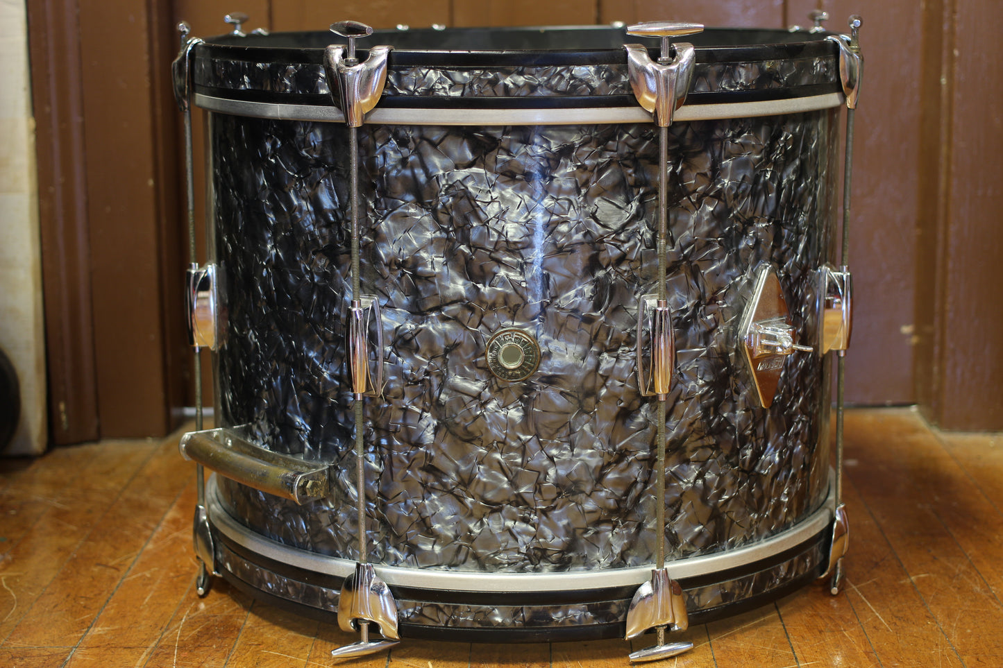 1960's Gretsch Playboy outfit in Black Diamond Pearl 14x20 14x14 8x12