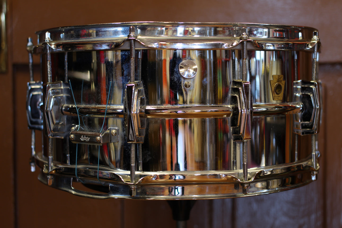 1960 Ludwig Pre-Serial 402 Chrome over Brass 6.5"x14" Snare Drum