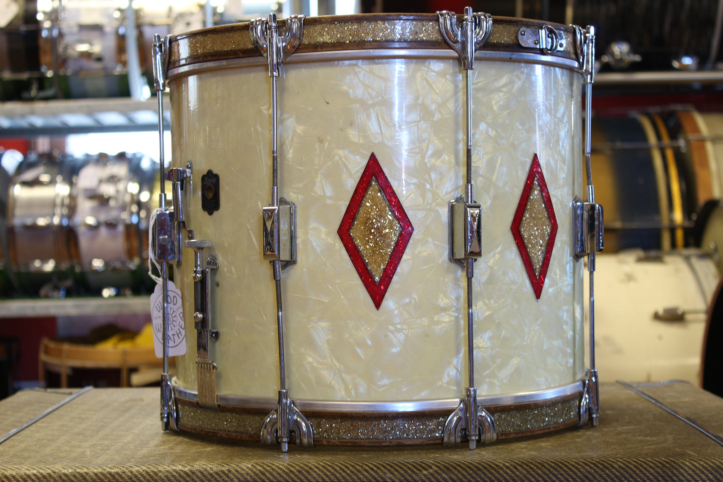 1938 Leedy 12"x15" Battalion Street Drum in Marine Pearl Full Dress