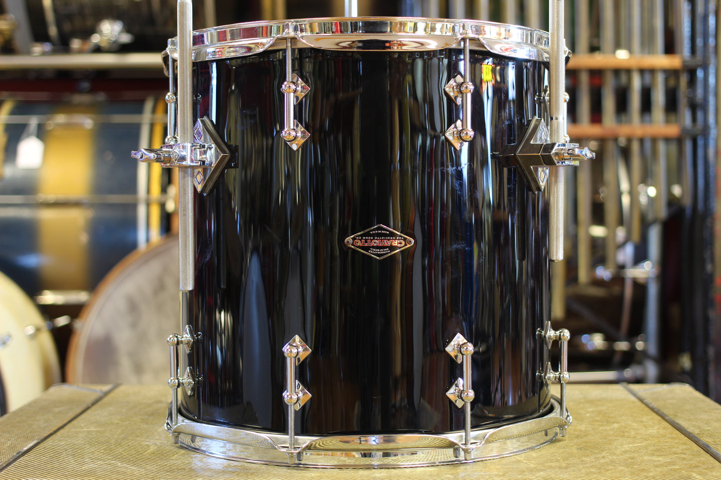 2000's Craviotto Solid Maple Kit in Black 14x20 14x14 8x12 7.5x10