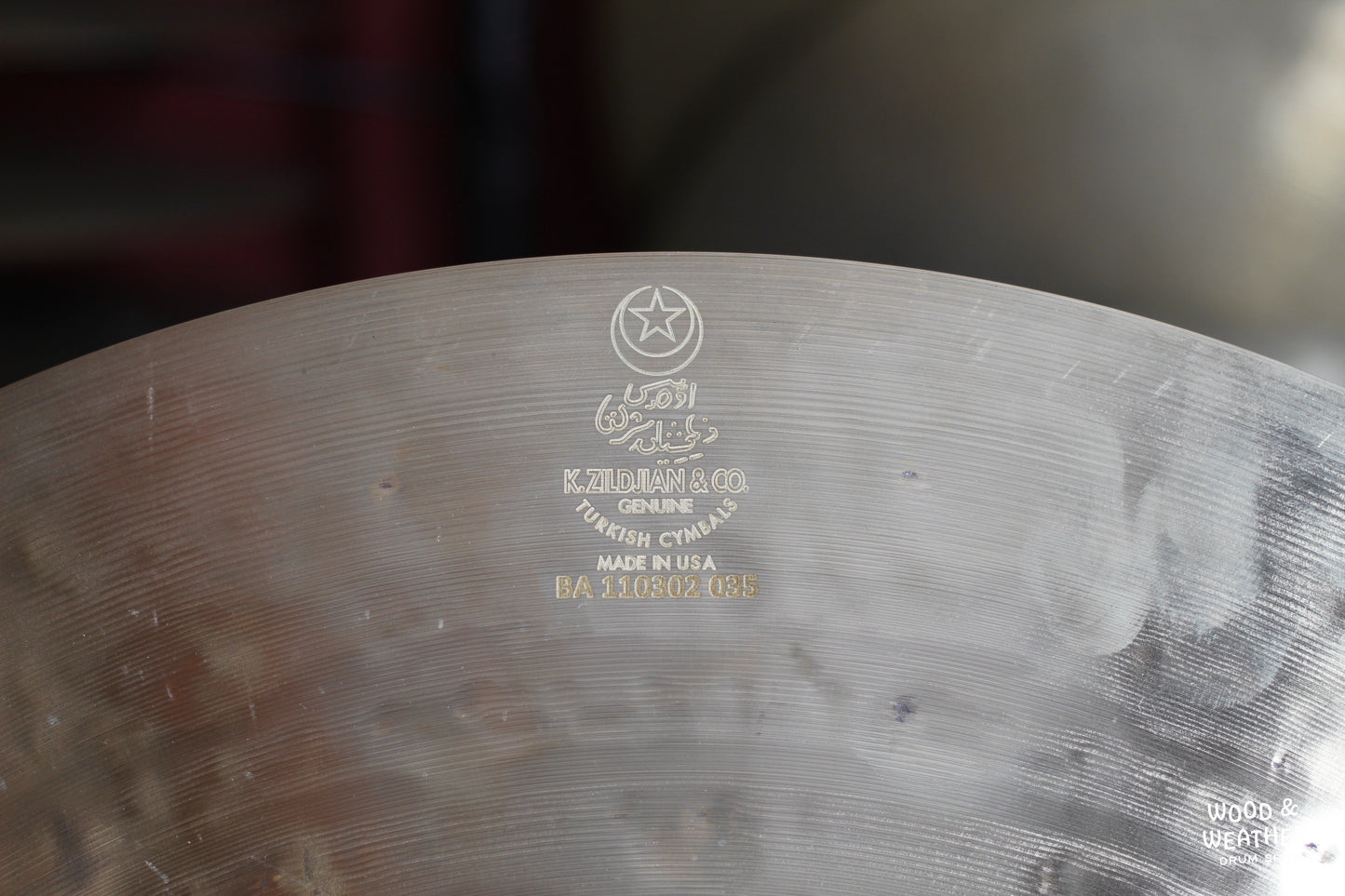 Used Zildjian 22" K Light Ride Cymbal 2440g