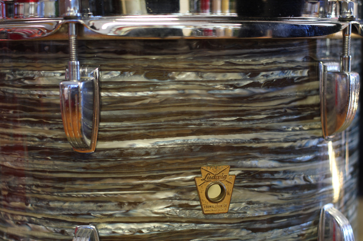 1960's Ludwig Hollywood in Oyster Blue Pearl 14x22 16x16 8x12