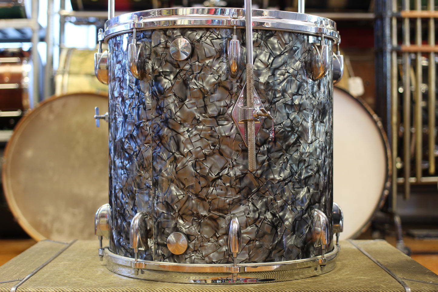 1970's Gretsch 'Blackhawk' in Black Diamond Pearl 14x22 16x16 9x13 8x12