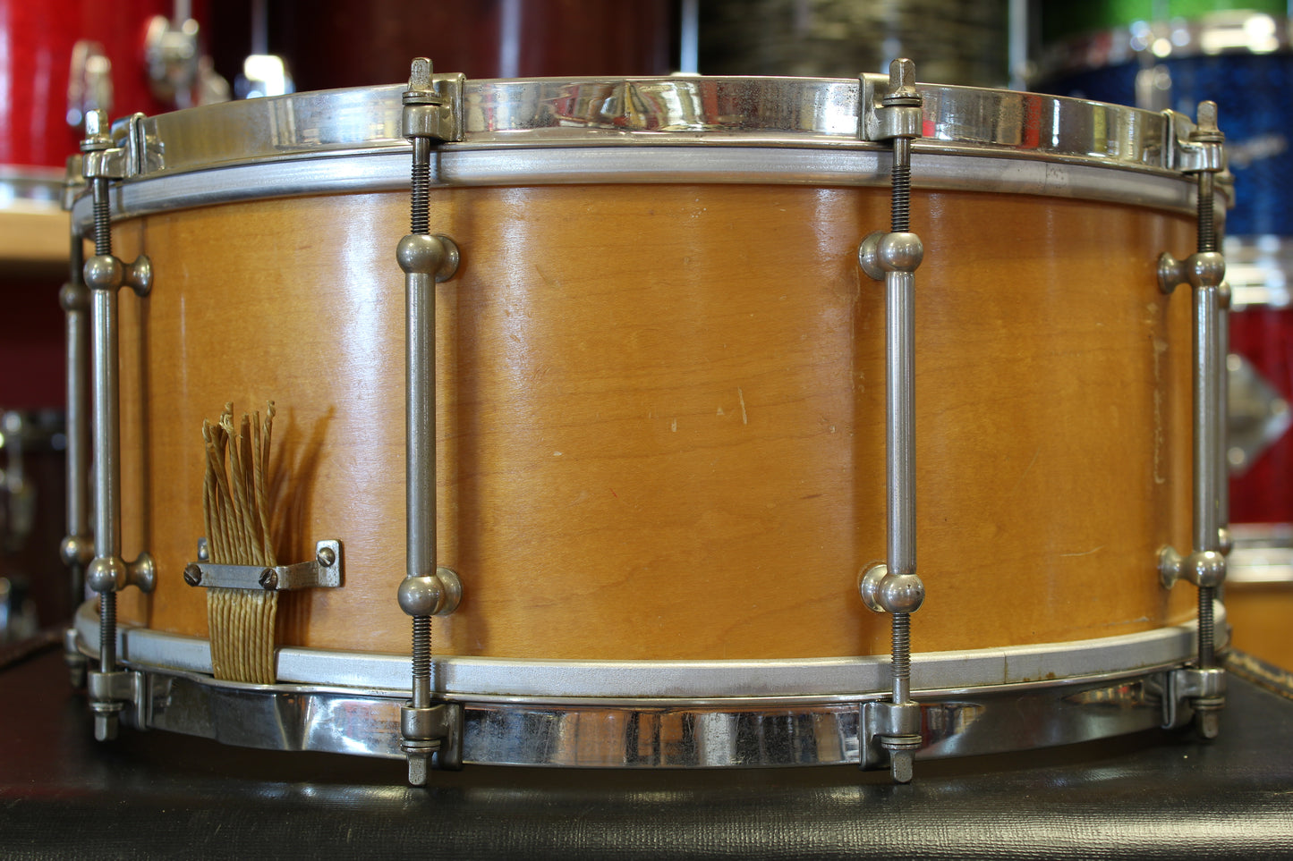 1920's Ludwig 6.5"x15" Wood-Shell Standard Snare Drum in Natural Maple