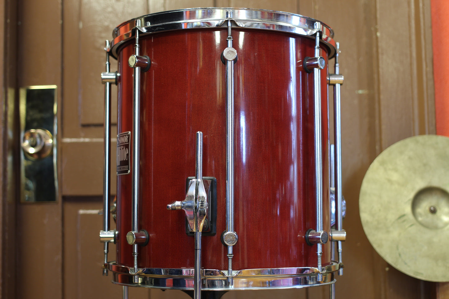 1990's Sonor Hilite in Red Maple 15x18 15x14 10x12 9x10