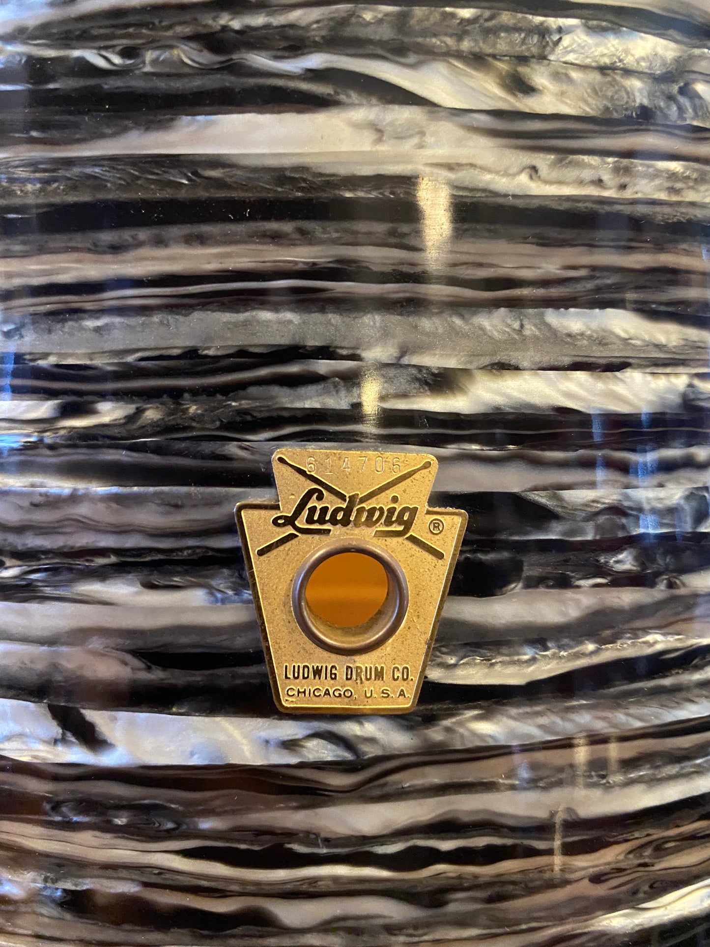 1968 Ludwig Club Date in Oyster Black Pearl 14x20 14x14 8x12