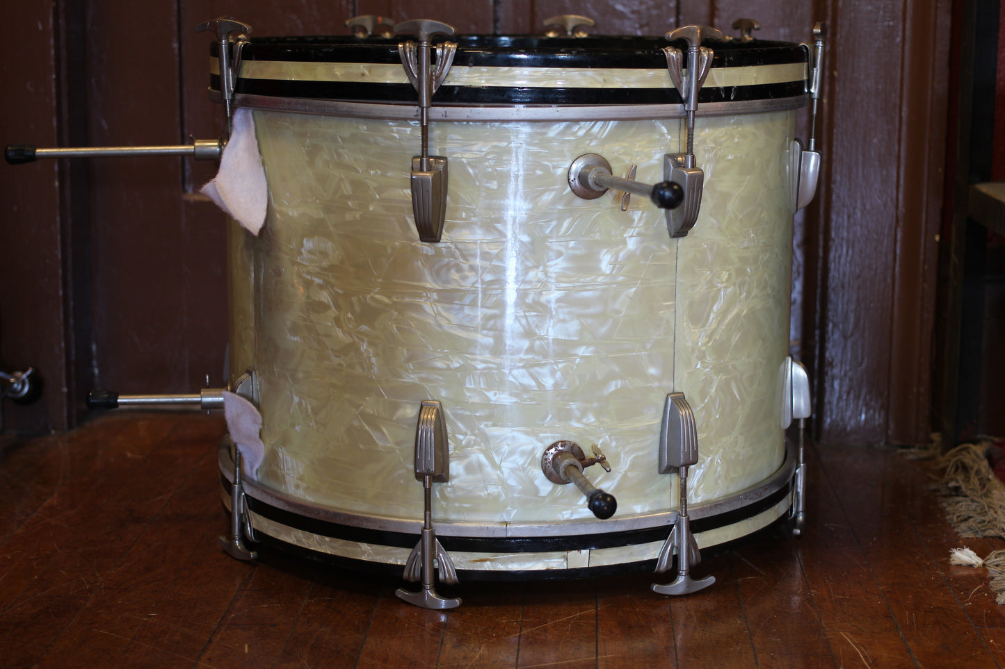 1940's WFL Bass Drum 14"x20" in White Marine Pearl