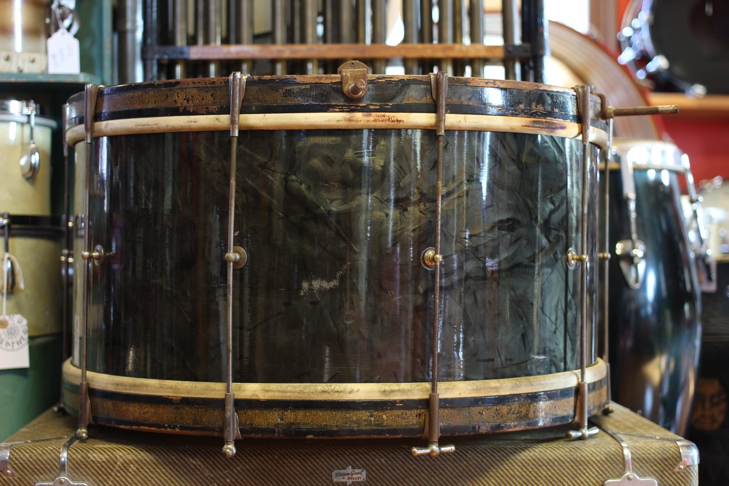1940's Excelsior (Gretsch) in Black Diamond Pearl 12x25 6.5x14