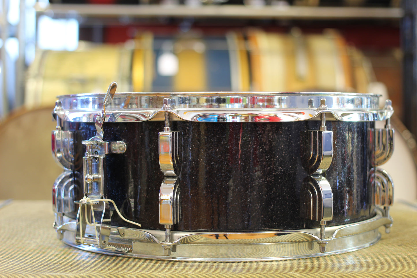 2000's Leedy / Gretsch 5.5"x14" Snare Drum in Black Sparkle